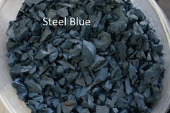 steel blue rubber chippings