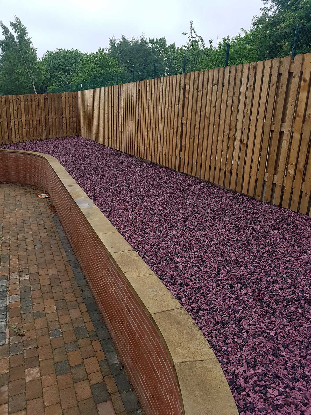 Hard landscaping with Eco Chip rubber chippings